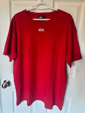 Hera Red Crew Neck T-Shirt